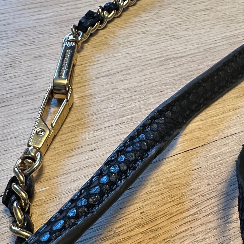 AIMEE KESTENBERG | Cyrus Leather Black Chain Strap Crossbody Bag - Picture 5 of 16